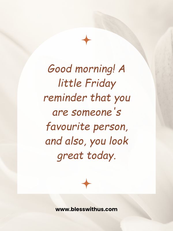 Cute Good Morning Friday Blessings