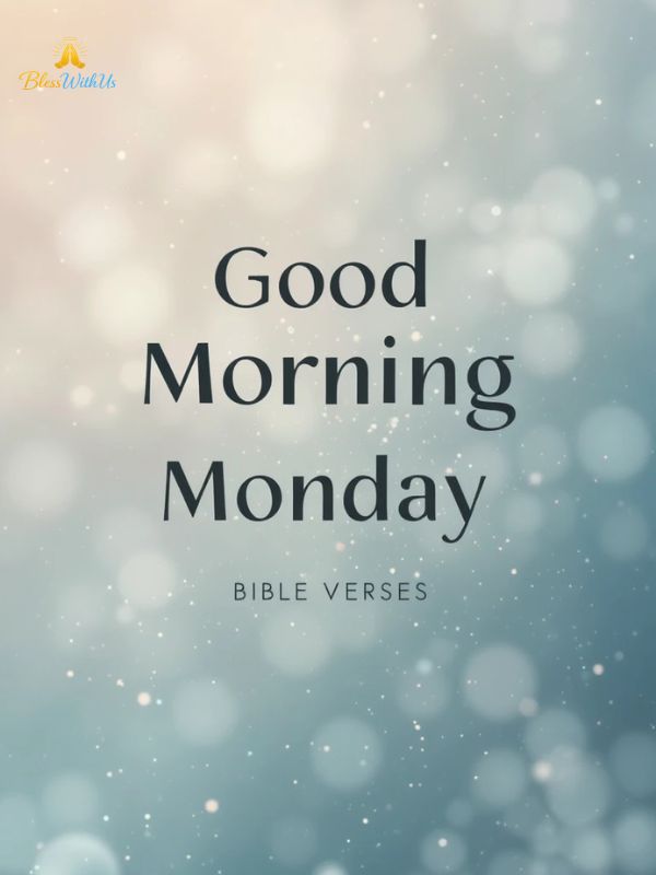 Good Morning Monday Blessings Bible Verses