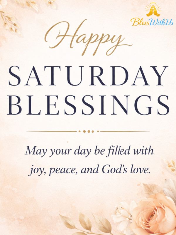HAPPY SATURDAY BLESSINGS