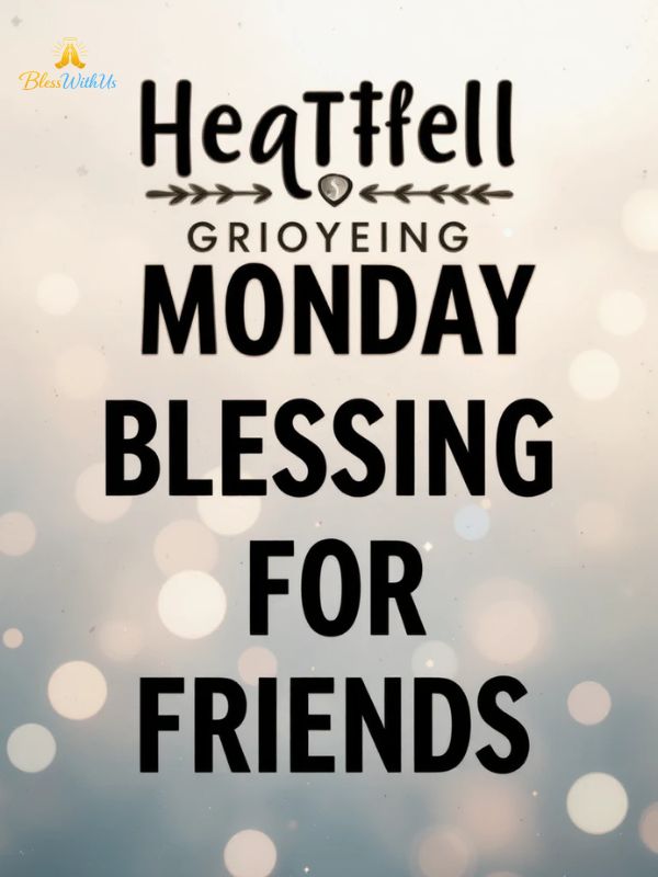 Heartfelt Good Morning Monday Blessings for Friends