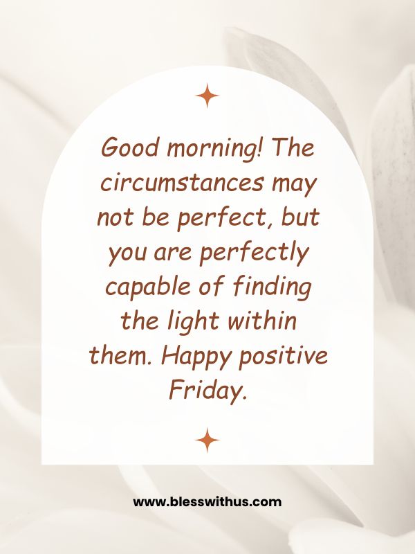 Positive Good Morning Friday Blessings