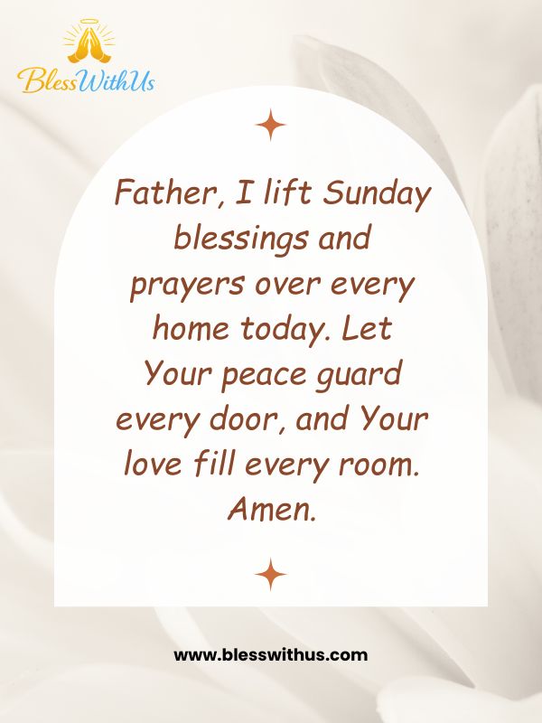 SUNDAY BLESSINGS PRAYERS