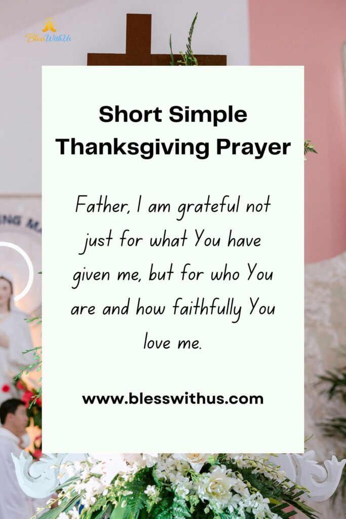 Short Simple Thanksgiving Prayer