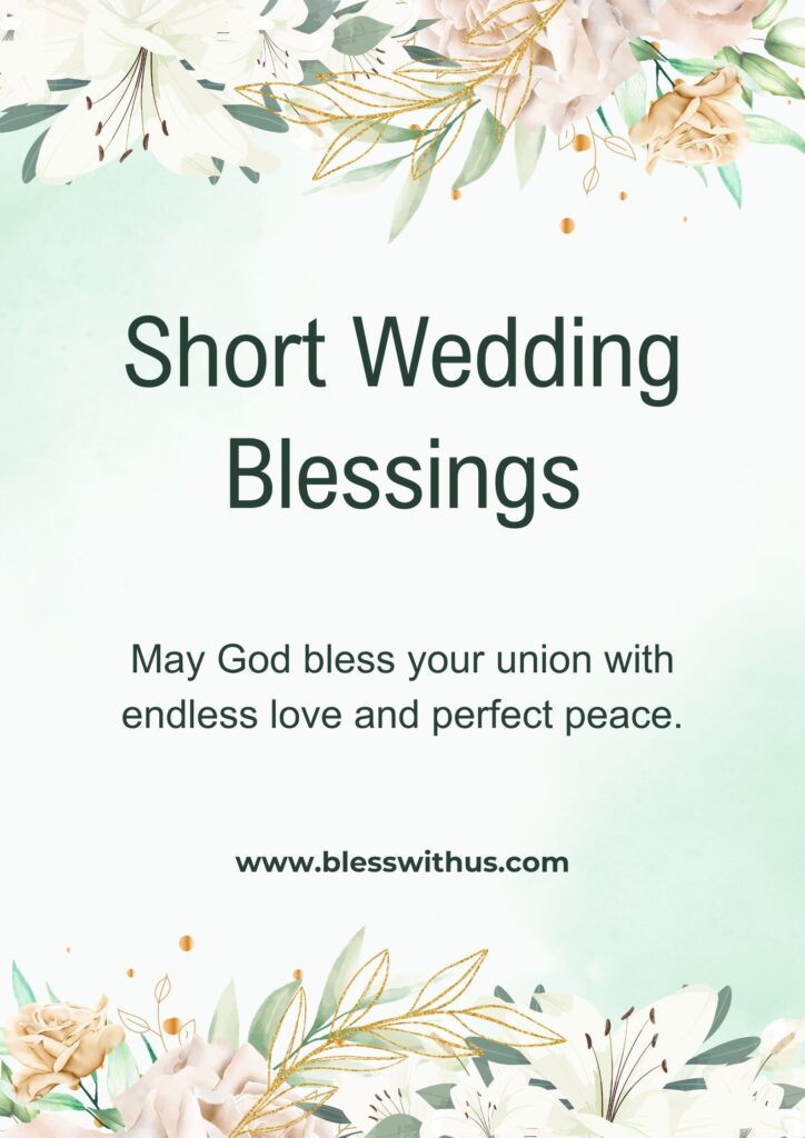 Short Wedding Blessings