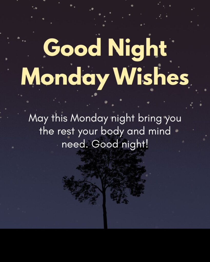Good Night Monday Wishes