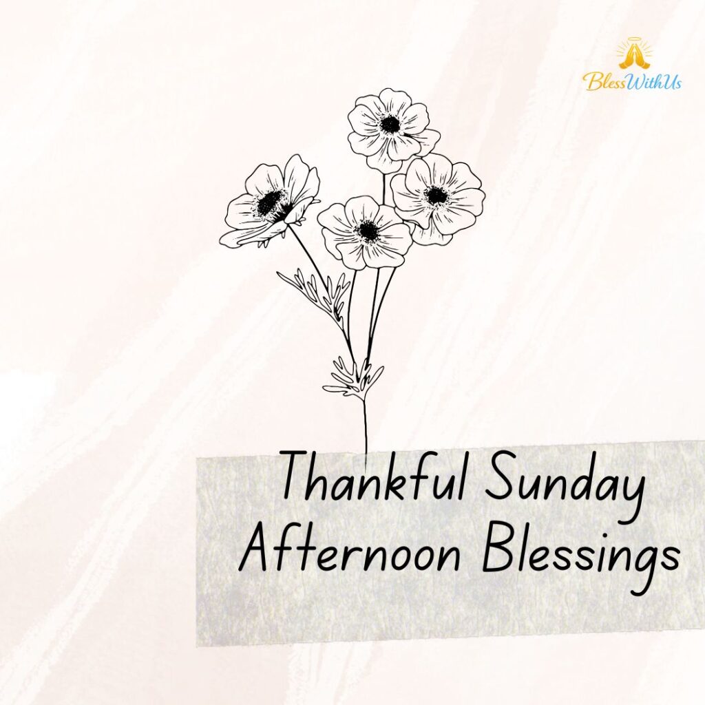Thankful Sunday Afternoon Blessings