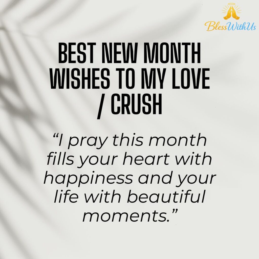Best New Month Wishes to My Love / Crush