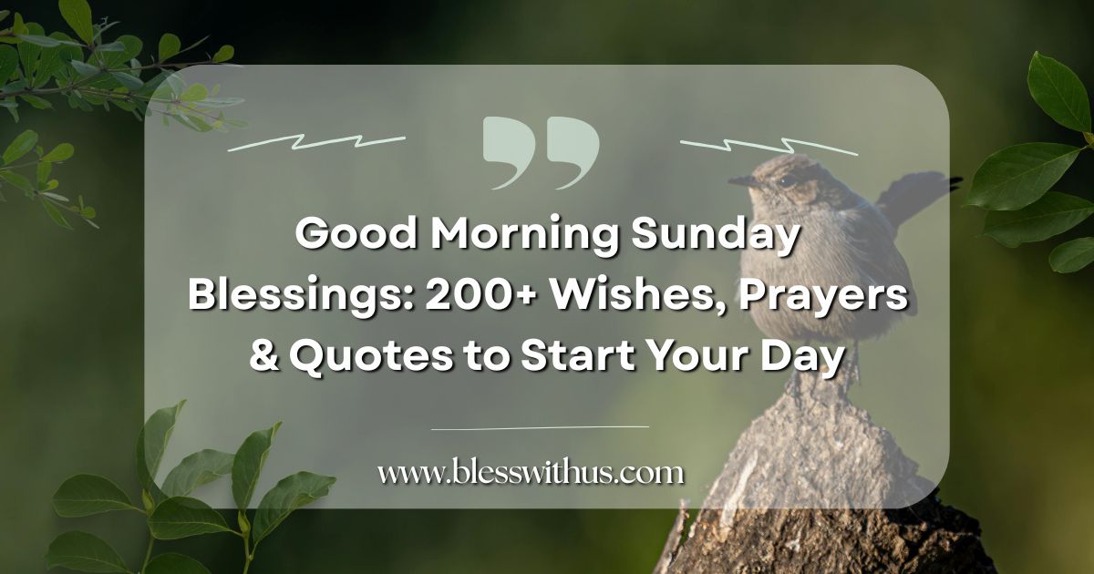 Good Morning Sunday Blessings