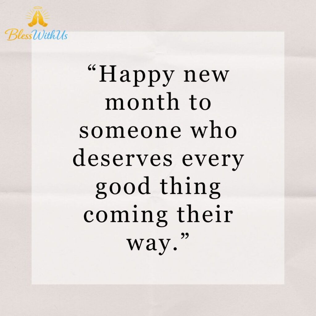 Happy New Month Messages for Friends