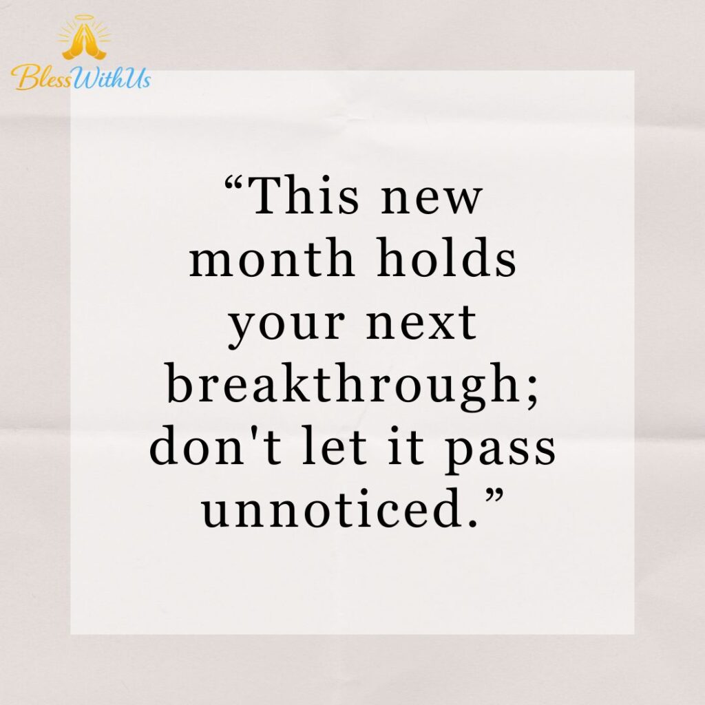 Inspirational New Month Quotes