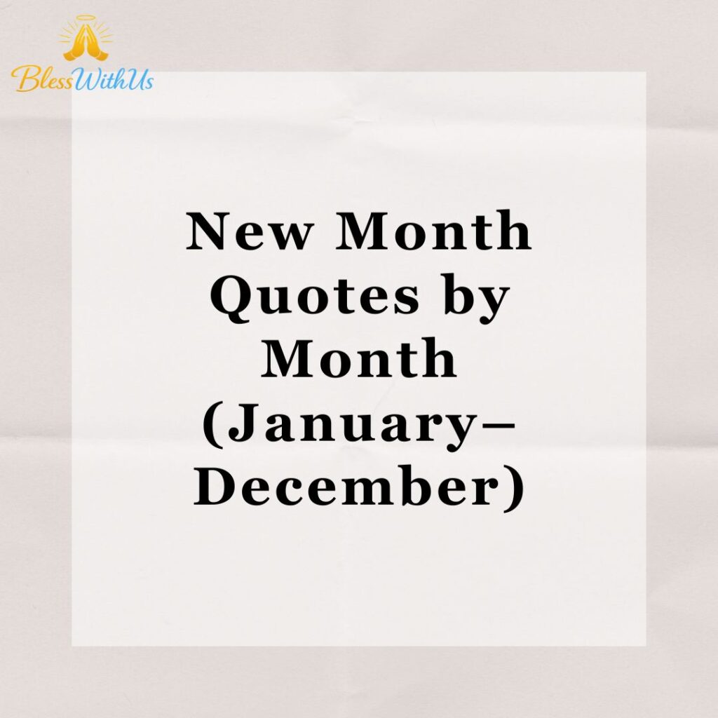 New Month Quotes by Month