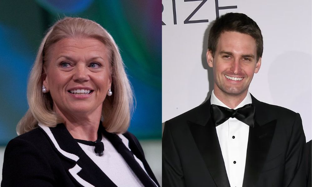 Ginni Rometty and Evan Spiegel