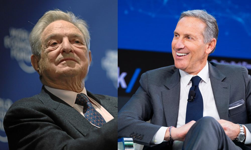 Howard Schultz and George Soros