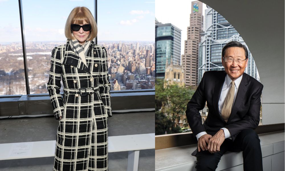 Peter Woo and Anna Wintour