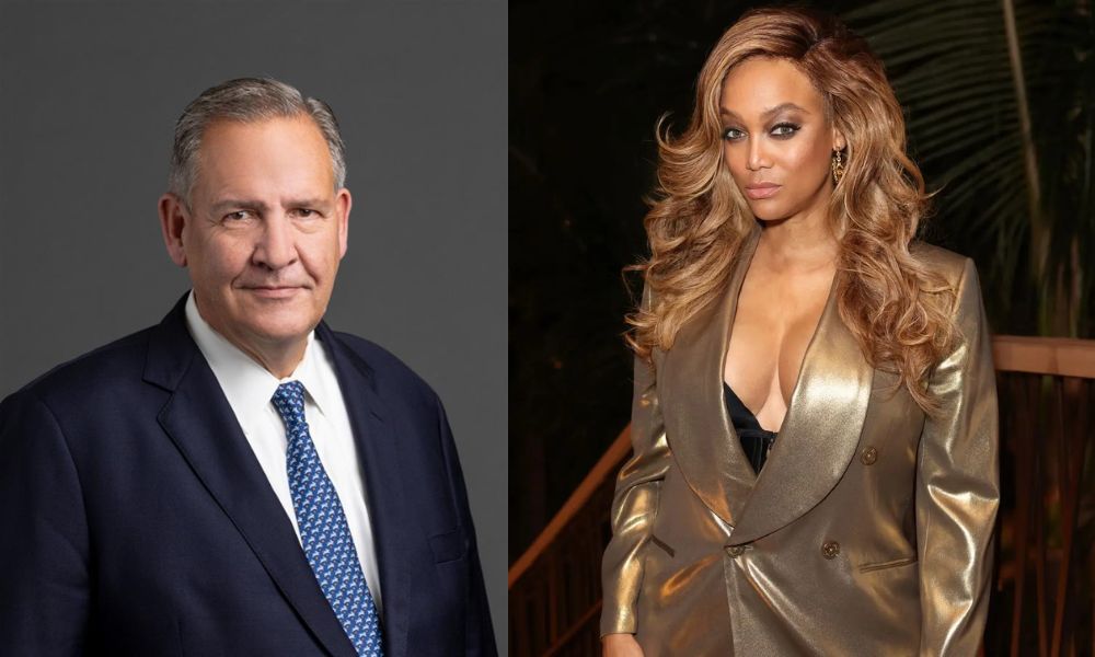 Tyra Banks and Greg Hayes